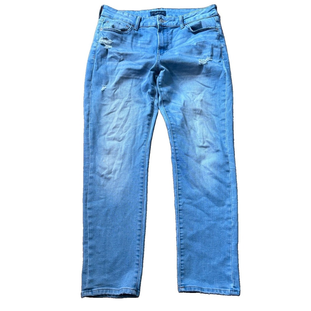 Aeropostale Slim Jeans Men's 34x30 Blue Denim‎ Med. Wash Stretch Straight Jeans
